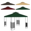 10'x10' Gazebo Canopy Top Replacement 2 Tier Patio Pavilion Cover UV30 Sunshade